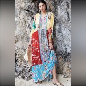 Johnny Was Seido‎ Flowing Boho Maxi Dress Size Large